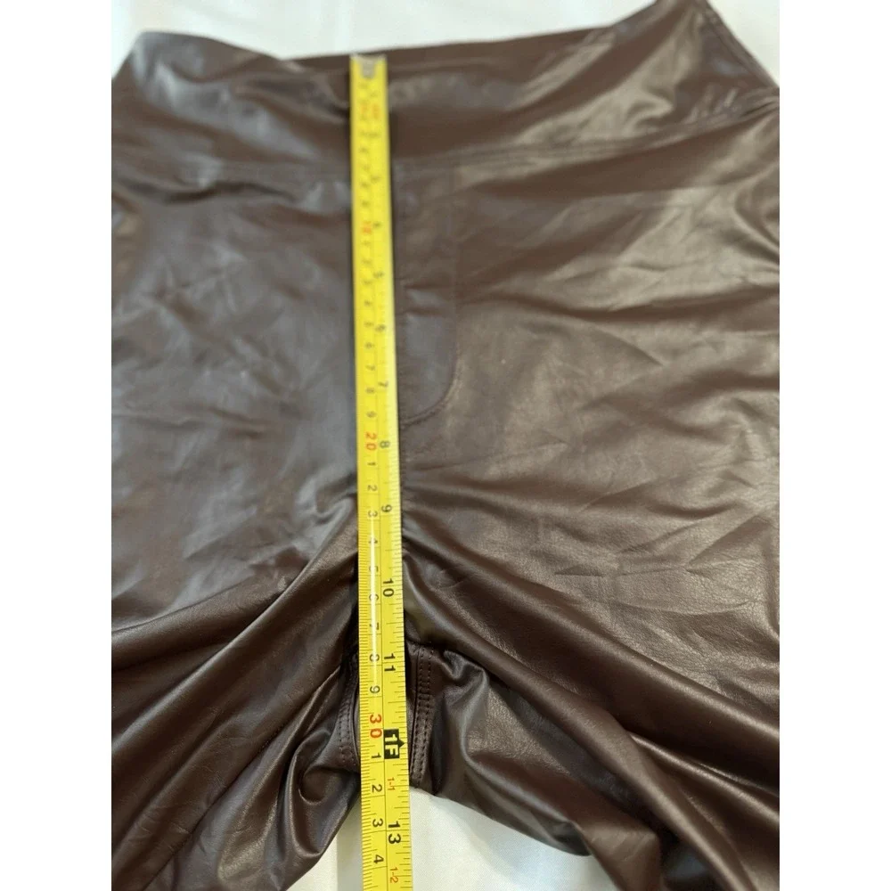 OFFLINE BY AERIE REAL LUXE FAUX LEATHER LEGGING Dark Maple M Granola‎ Girl